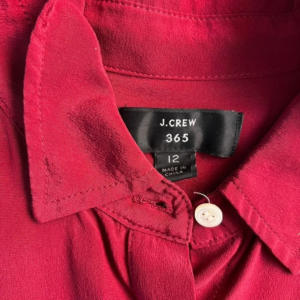 J. Crew Long Sleeve Button Down Shirt in Deep Rose